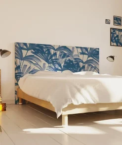 Bellecour Tête de lit déhoussable Anni 180x110 cm Coloris Bleu Hot