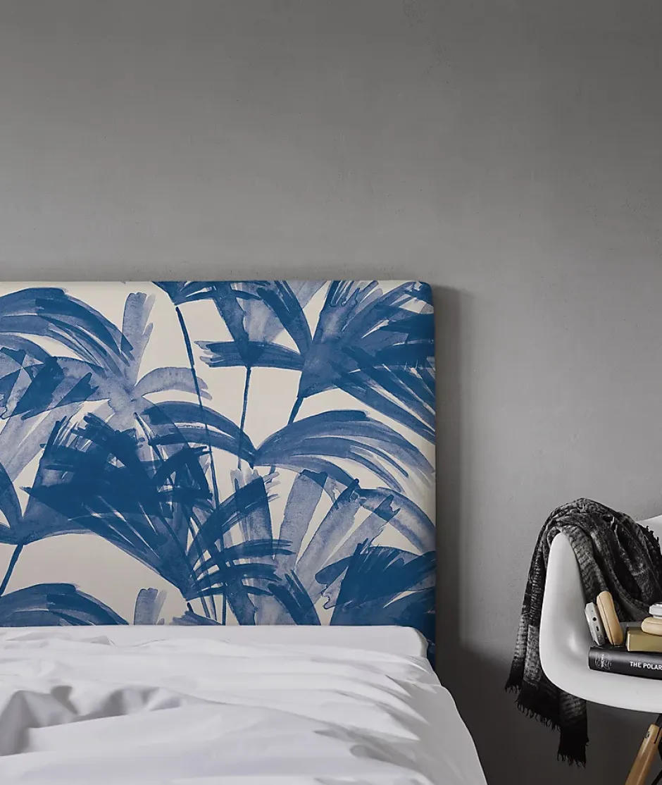 Bellecour Tête de lit déhoussable Anni 180x110 cm Coloris Bleu Hot
