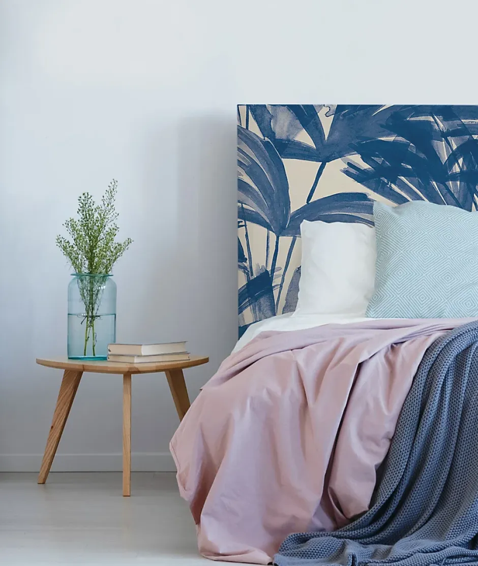 Bellecour Tête de lit déhoussable Anni 180x110 cm Coloris Bleu Hot