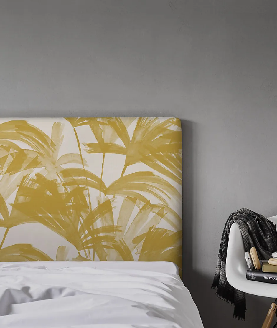 Bellecour Tête de lit déhoussable Anni 160x110 cm Coloris Jaune