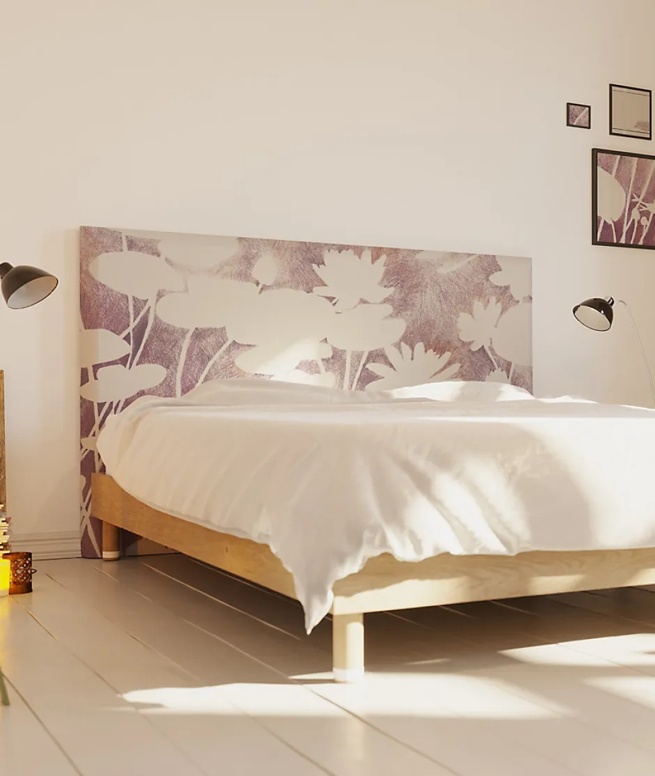 Bellecour Tête de lit déhoussable Haku 160x110 cm Coloris Rose pâle