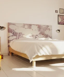 Bellecour Tête de lit déhoussable Haku 140x110 cm Coloris Rose pâle New