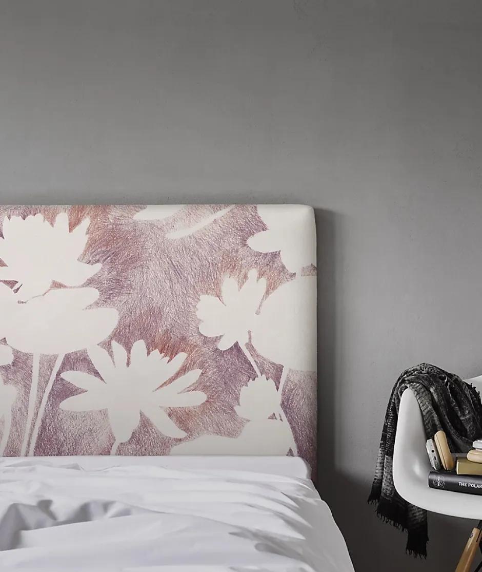 Bellecour Tête de lit déhoussable Haku 180x110 cm Coloris Rose pâle Outlet