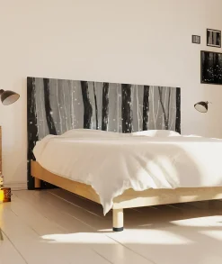 Bellecour Tête de lit déhoussable Lucioles 140x110 cm Coloris Noir