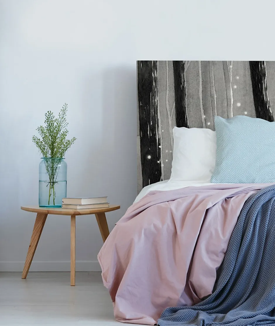 Bellecour Tête de lit déhoussable Lucioles 140x110 cm Coloris Noir