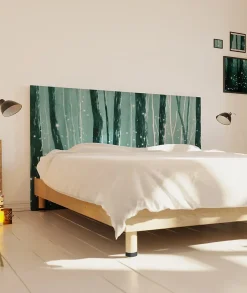 Bellecour Tête de lit déhoussable Lucioles 180x110 cm Coloris Vert Discount