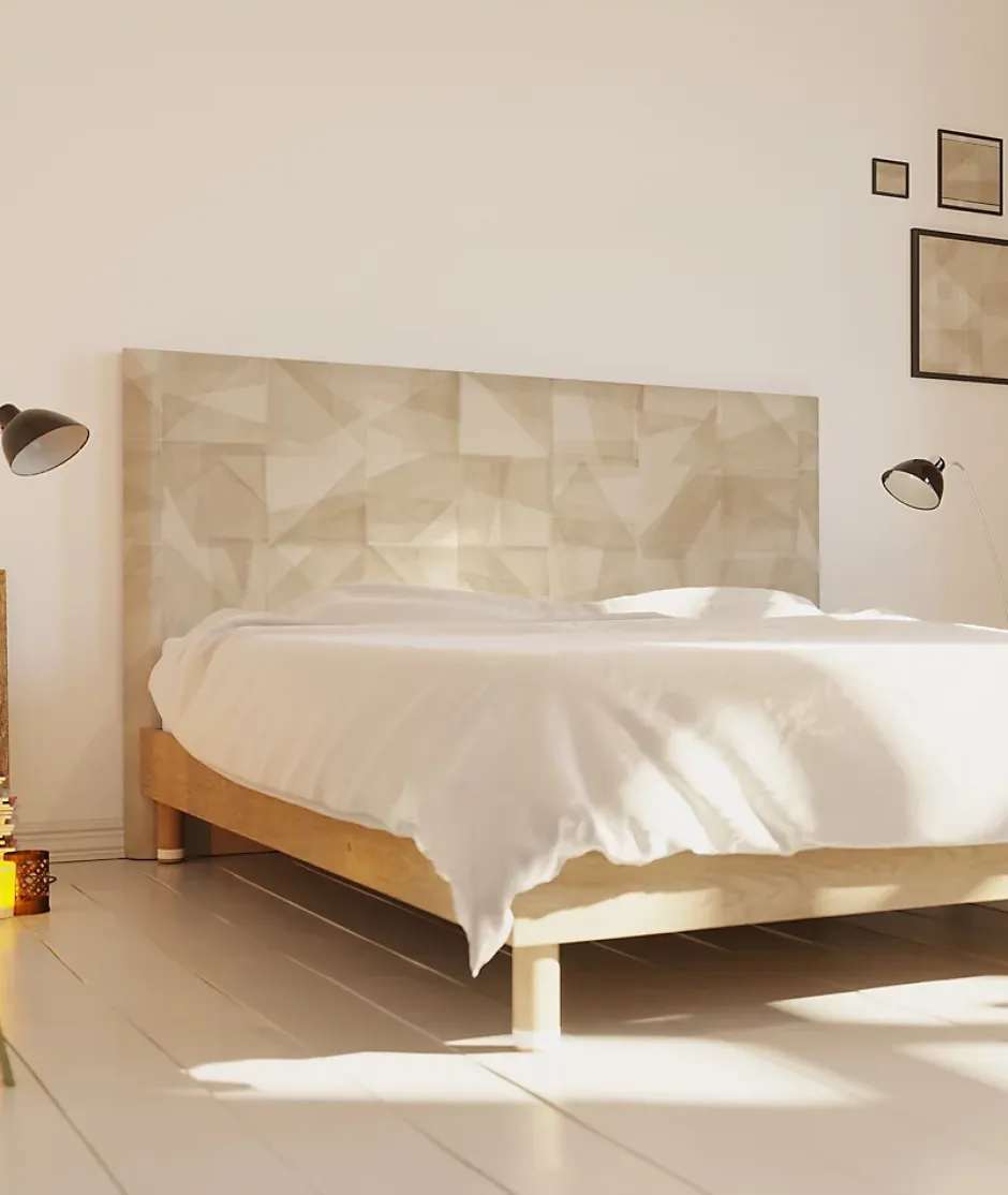 Bellecour Tête de lit déhoussable Mona 160x110 cm Coloris Beige Hot