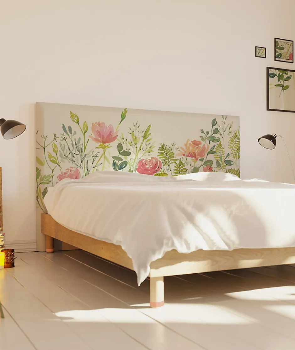 Bellecour Tête de lit déhoussable Roseraie 140x110 cm