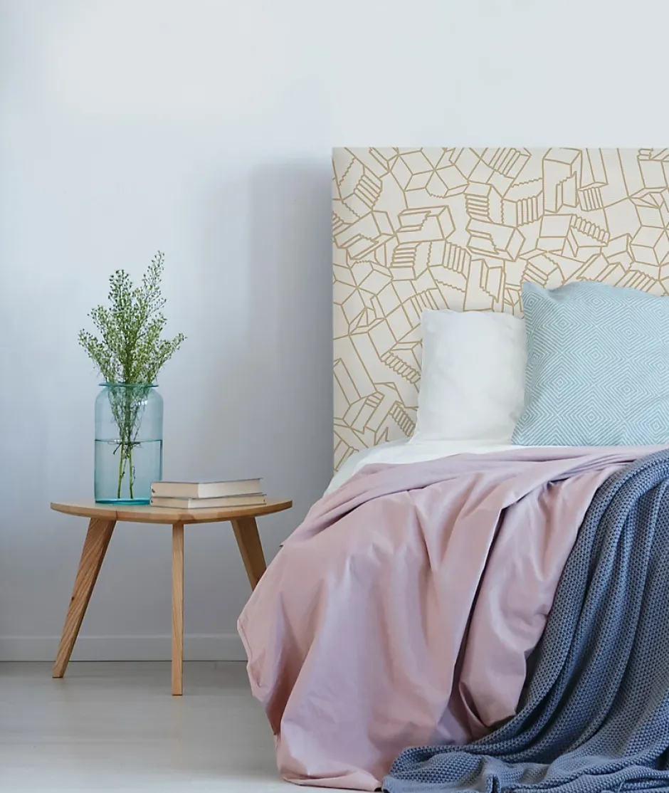 Bellecour Tête de lit déhoussable Simone 140x110 cm Coloris Beige Hot
