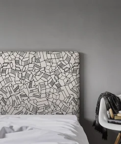 Bellecour Tête de lit déhoussable Simone 160x110 cm Coloris Blanc Hot