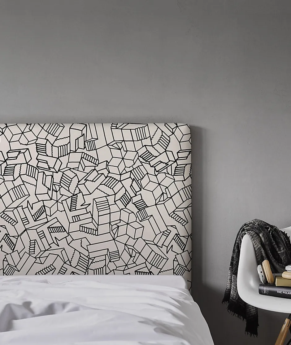 Bellecour Tête de lit déhoussable Simone 160x110 cm Coloris Blanc Hot