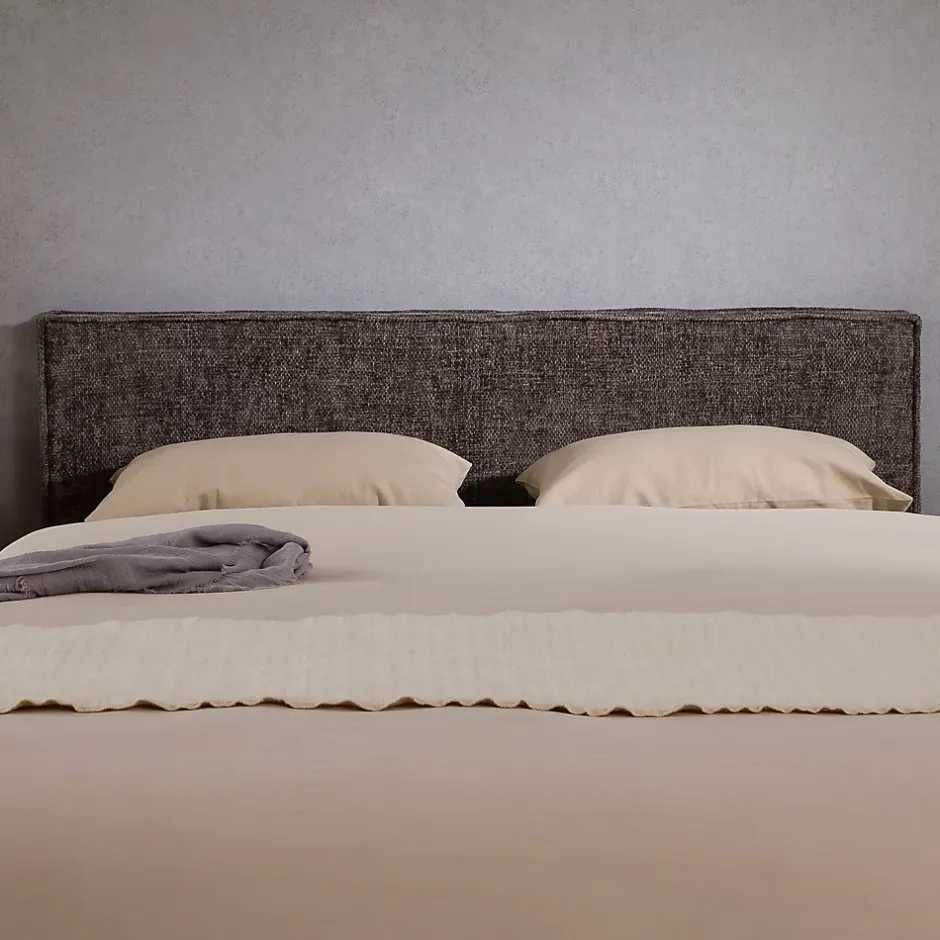 Idimex Tête de lit ELOWA 160 sur pieds, en tissu - Gris Sale