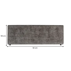 Idimex Tête de lit ELOWA 160 sur pieds, en tissu - Gris Sale