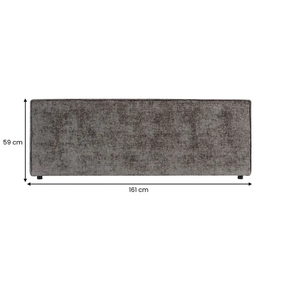 Idimex Tête de lit ELOWA 160 sur pieds, en tissu - Gris Sale