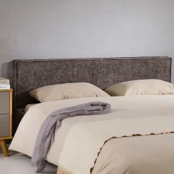 Idimex Tête de lit ELOWA 160 sur pieds, en tissu - Gris Sale