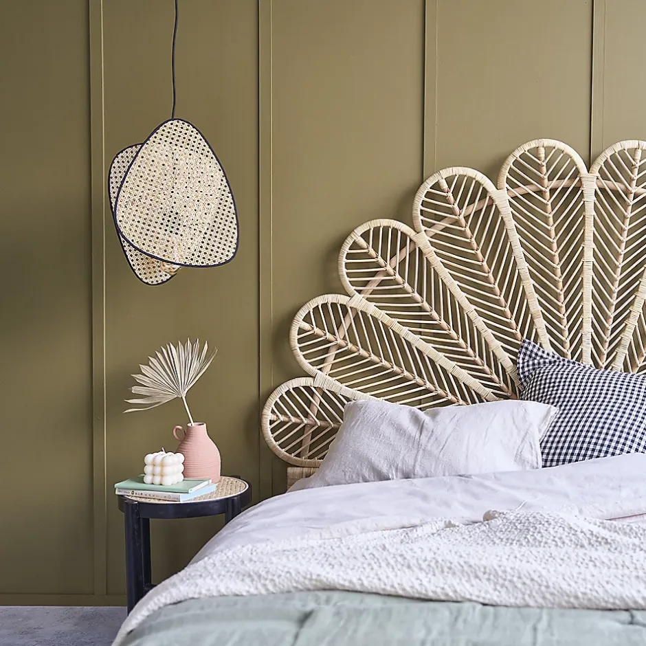 Berah Getah Tête de lit en rotin naturel 180 cm Outlet