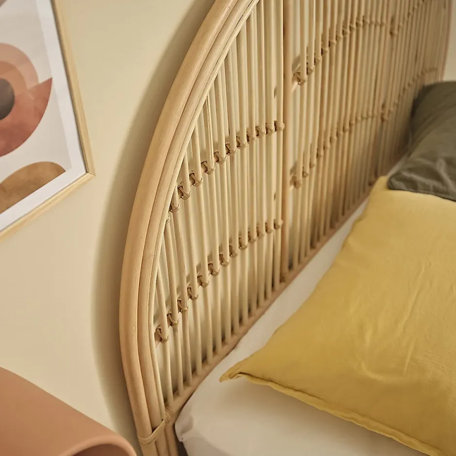 Berah Getah Tête de lit en rotin naturel 140 cm Clearance
