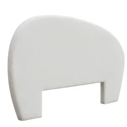 Homesight Tête de lit en tissu blanc l. 195 cm Lena