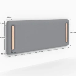 Rendez-Vous Déco Tête de lit en tissu gris 140 cm - Katia Best