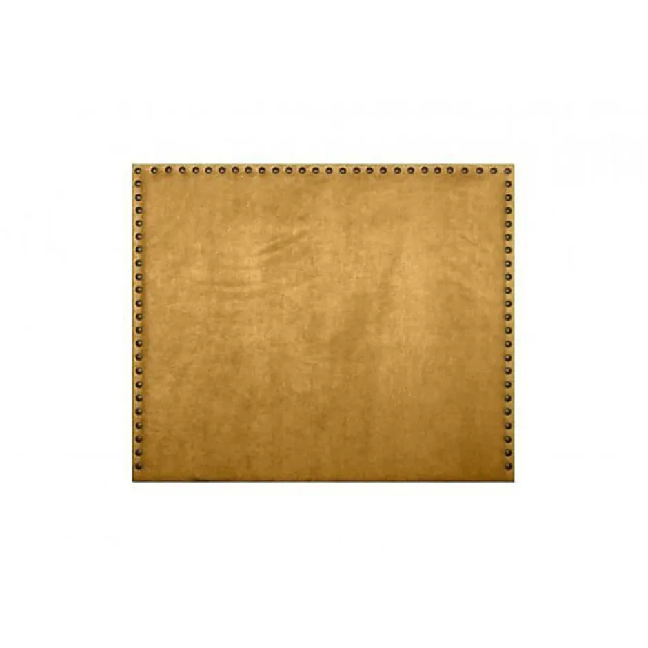 Eccox Tête de lit en tissu jaune Lirio 90