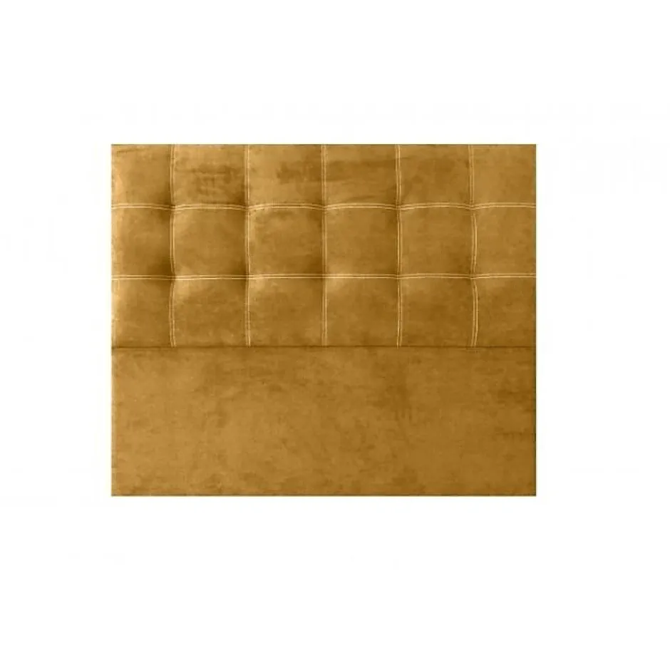 Eccox Tête de lit en tissu jaune Iris 90