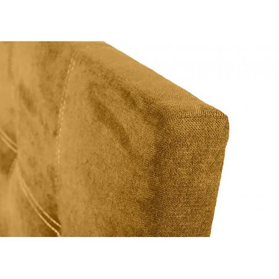 Eccox Tête de lit en tissu jaune Iris 90