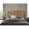 Eccox Tête de lit en tissu marron Iris 130