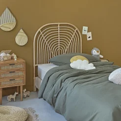 Berah Getah Tête de lit enfant arrondie en rotin 90 cm Sale