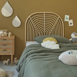 Berah Getah Tête de lit enfant arrondie en rotin 90 cm Sale