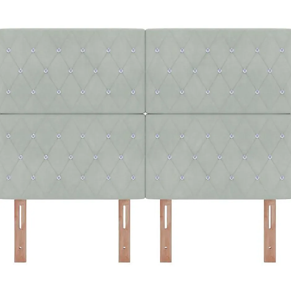Vidaxl Tête de lit Gris clair 160 cm Velours Sale