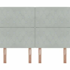 Vidaxl Tête de lit Gris clair 160 cm Velours Sale