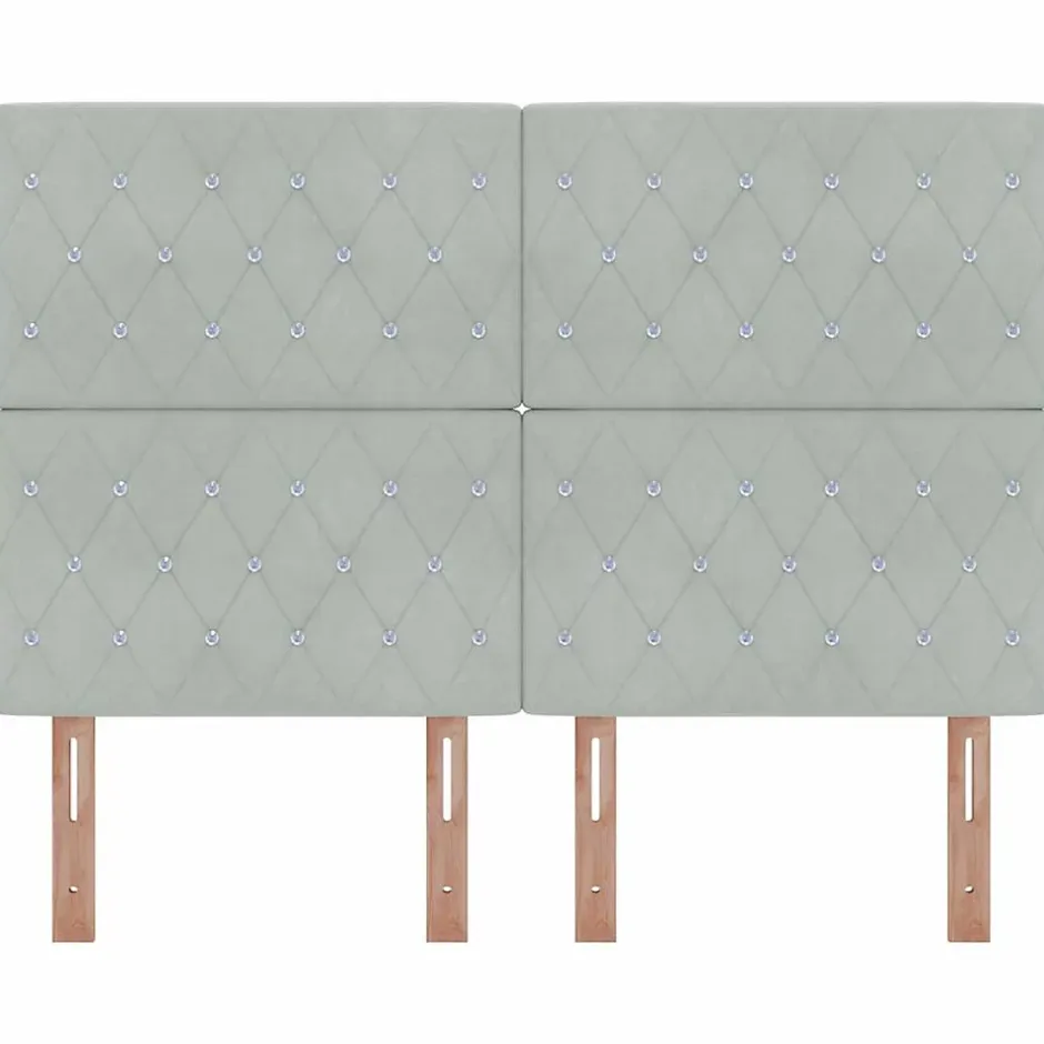 Vidaxl Tête de lit Gris clair 160 cm Velours Sale