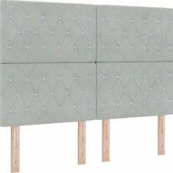 Vidaxl Tête de lit Gris clair 160 cm Velours Sale