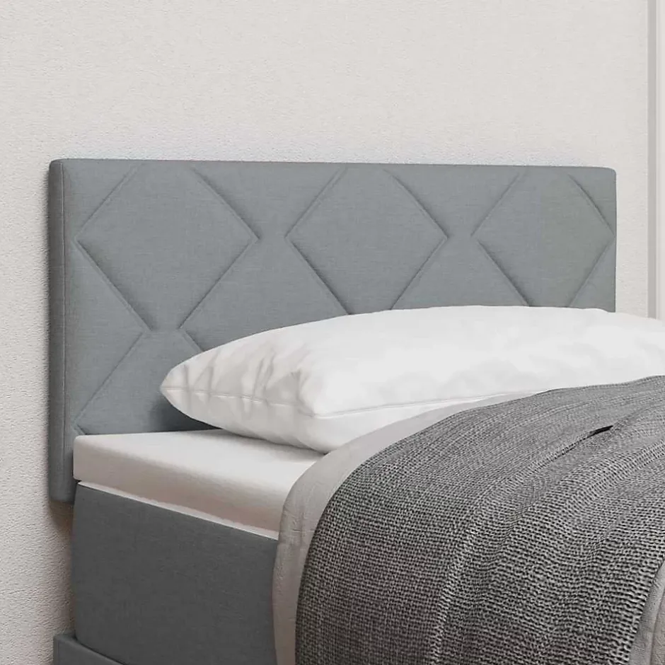 Vidaxl Tête de lit Gris clair 80 cm tissu Discount