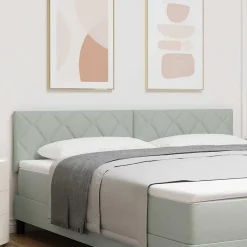 Vidaxl Tête de lit Gris clair 180 cm Velours Online