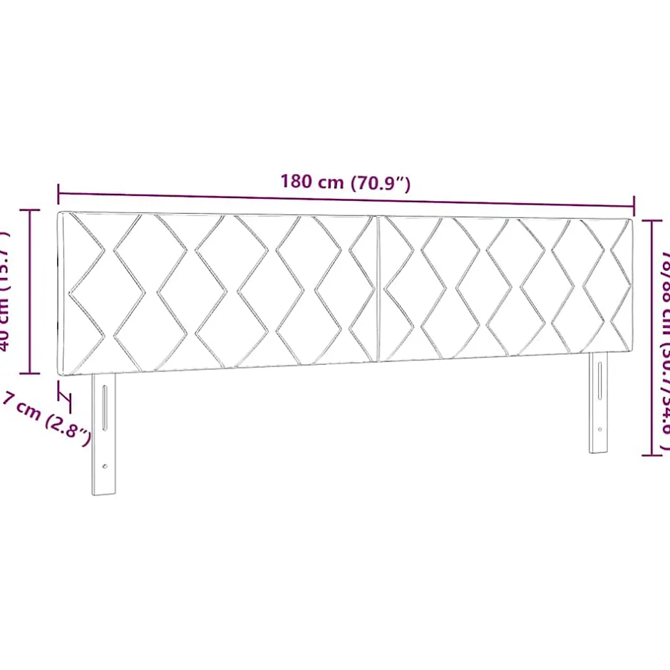 Vidaxl Tête de lit Gris clair 180 cm Velours Online