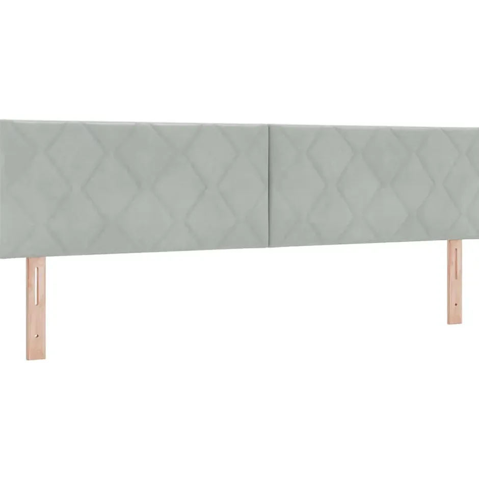 Vidaxl Tête de lit Gris clair 180 cm Velours Online