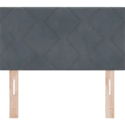 Vidaxl Tête de lit Gris foncé 80 cm Velours