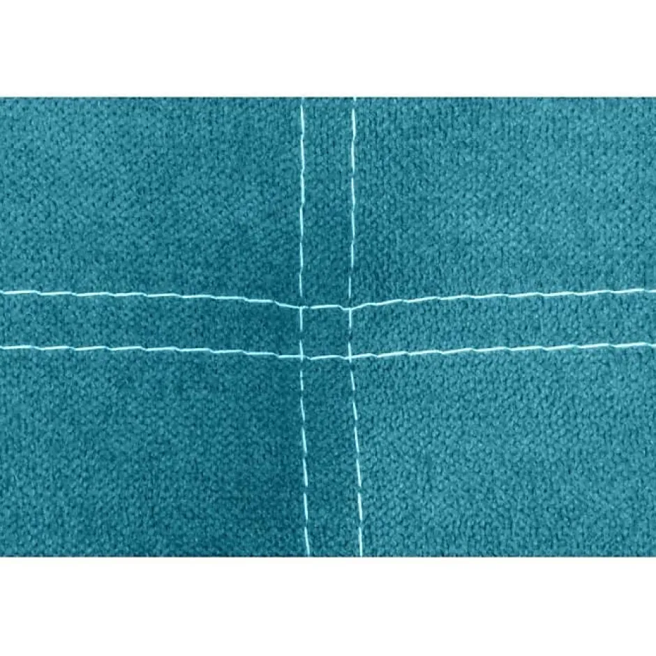 Eccox Tête de lit Iris en tissu turquoise 145