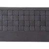 Vente-unique Tête de lit JENNA - 140 cm - Velours - Gris foncé