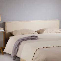 Idimex Tête de lit KLAO 160 sur pieds, en tissu - Écru Clearance