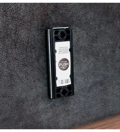 Pro Et Discount Tête de lit largeur 180 x 110 cm velours alcantara Gris Outlet