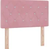 Vidaxl Tête de lit LED avec bandes LED Rose 80 cm Velours
