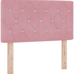Vidaxl Tête de lit LED avec bandes LED Rose 80 cm Velours