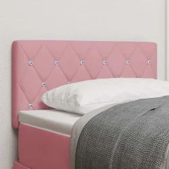 Vidaxl Tête de lit LED avec bandes LED Rose 80 cm Velours