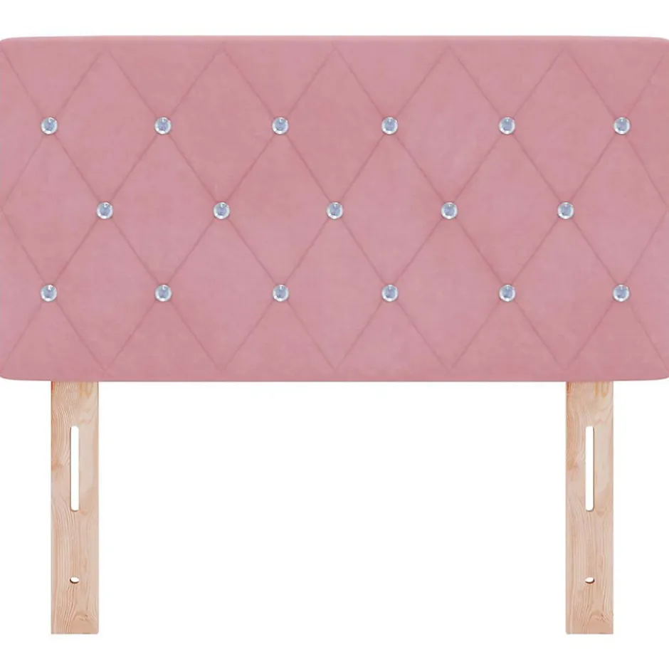 Vidaxl Tête de lit LED avec bandes LED Rose 80 cm Velours
