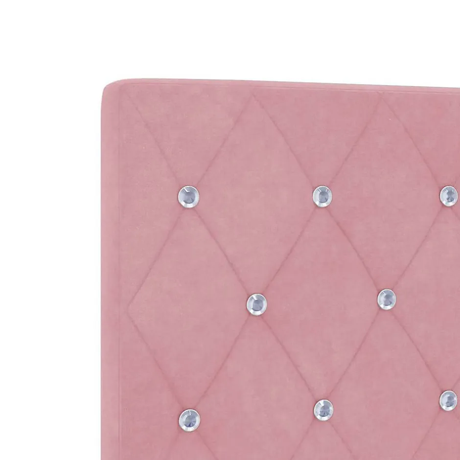 Vidaxl Tête de lit LED avec bandes LED Rose 80 cm Velours