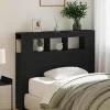 Vidaxl Tête de lit LED avec étagère Chêne noir 120 x 18,5 x 103,5 cm Discount