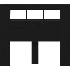 Vidaxl Tête de lit LED avec étagère Chêne noir 120 x 18,5 x 103,5 cm Discount