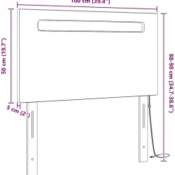 Vidaxl Tête de lit LED Blanc 100 cm Cuir synthétique Outlet